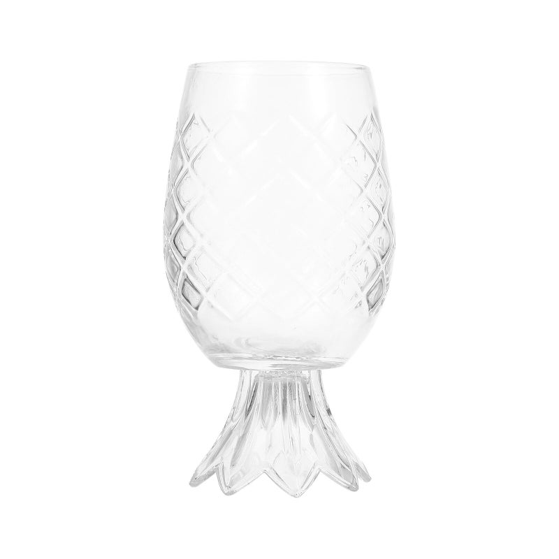 Vintage Pineapple Glass Cocktail Cup 440ml For Juice Whiskey And Cold Beverages - Image 2