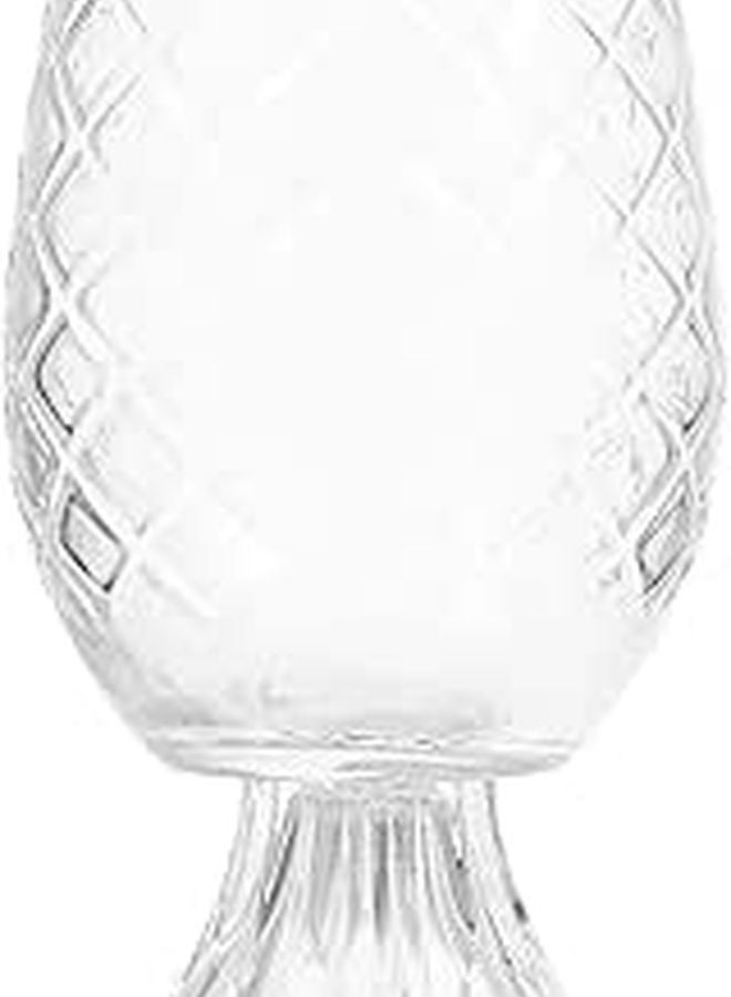 Vintage Pineapple Glass Cocktail Cup 440ml For Juice Whiskey And Cold Beverages - Image 1