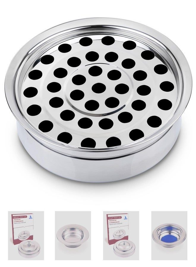 Steadfast Selections (Cup Tray) Silver Premium Communion Trays for Churches | Stainless Steel Communion Set, Supplies | 40 Cup Tray | Church Communion Ware Sets - Image 1