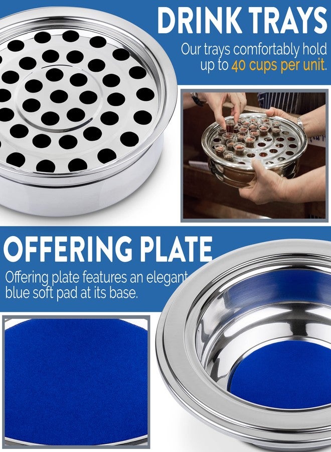 Steadfast Selections (Cup Tray) Silver Premium Communion Trays for Churches | Stainless Steel Communion Set, Supplies | 40 Cup Tray | Church Communion Ware Sets - Image 5