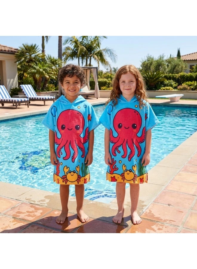 Children's Beach Poncho (65*60cm) Available in Various Designs and Colors, One-Size - Image 4
