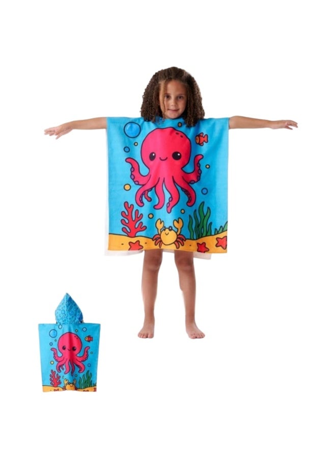 Children's Beach Poncho (65*60cm) Available in Various Designs and Colors, One-Size - Image 2