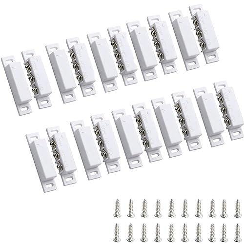 priaolker MC31B NCNO Magnetic Reed Switch Surface Mount Door Window Alarm Magneti Door Switch Contact Sensor for Home Security and Burglar Alarm Systems Sets of 10 White - Image 1