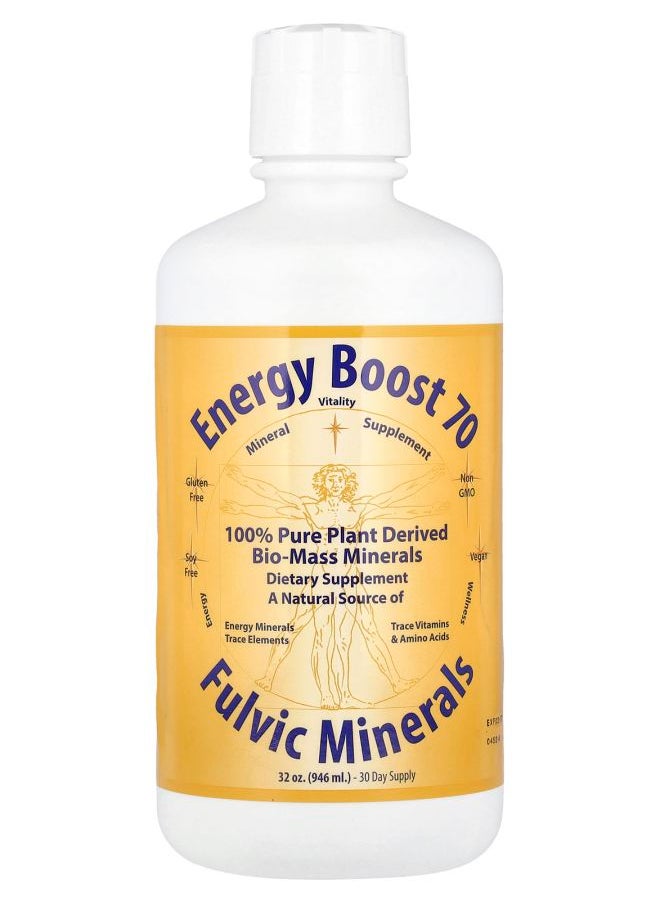 Morningstar Minerals Energy Boost 70 Fulvic Minerals 32 oz (946 ml) 