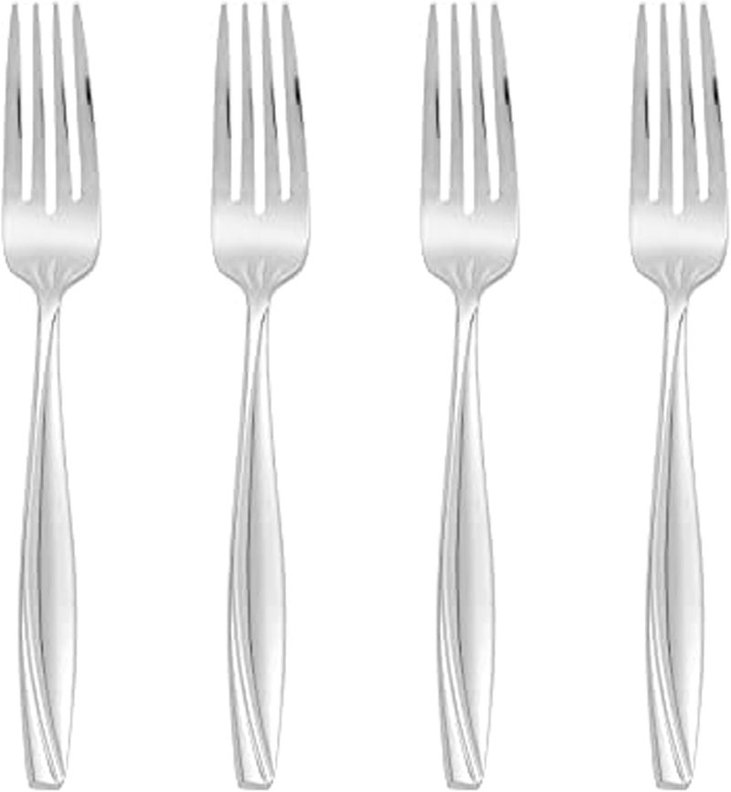 ONEIDA Silverware Set, Camlynn Everyday Flatware 4-Piece Salad Forks Set, Service For 4, 18/0 Stainless Steel, Mirror Finish, Dishwasher Safe, Home And Kitchen Utensils (Silver, 4 Piece) - Image 1