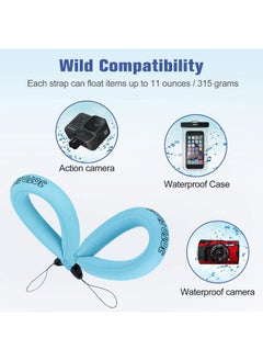 JOTO 2 Pack Floating Wrist Strap for Waterproof Camera Fujifilm Nikon Canon Underwater Phone Pouch Keychain Lanyard -Blue  - Image 3