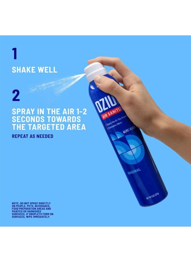 Ozium 8 Oz. Air Sanitizer & Odor Eliminator for Homes, Cars, Offices and More, Original Scent, Pack of 2  - Image 5