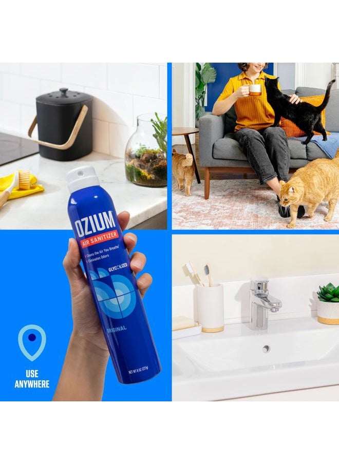 Ozium 8 Oz. Air Sanitizer & Odor Eliminator for Homes, Cars, Offices and More, Original Scent, Pack of 2  - Image 4
