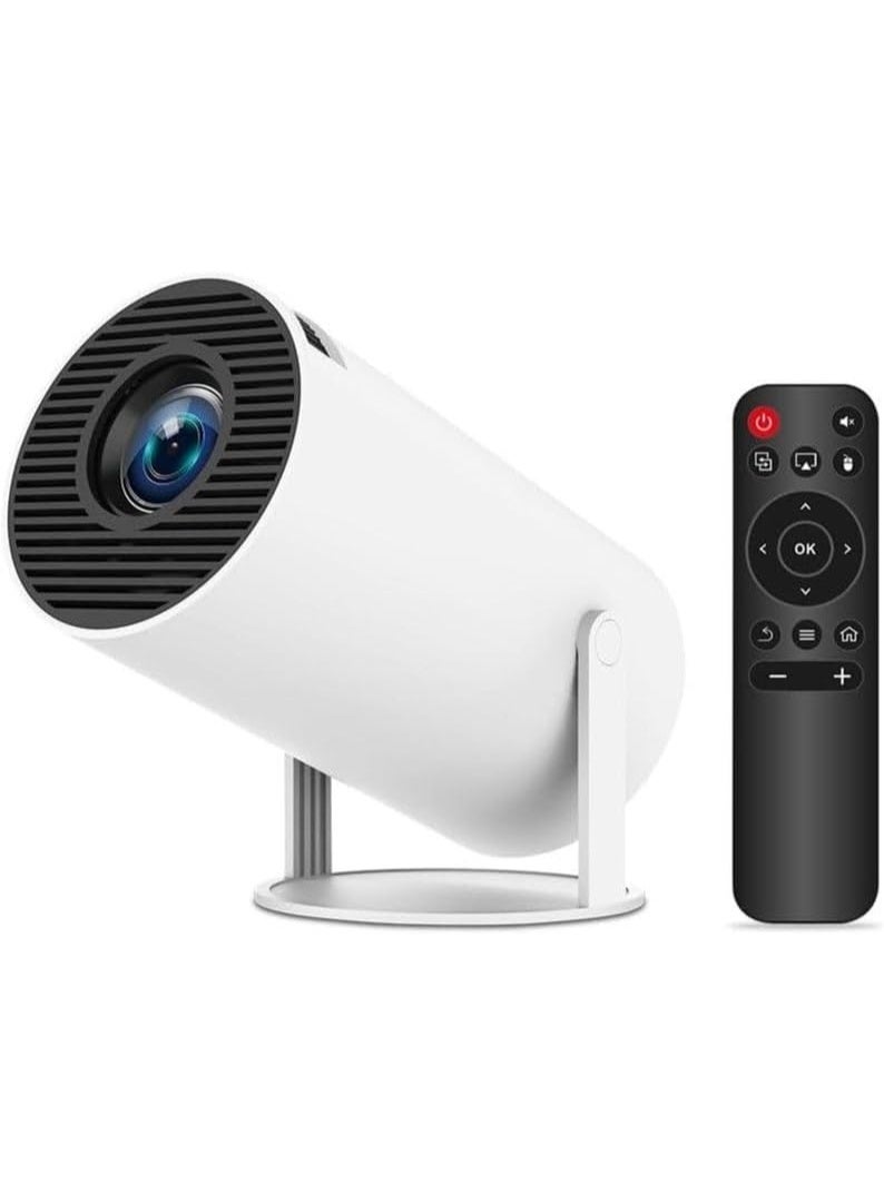 دينكس جهاز عرض ذكي DENX DX2591 - جهاز عرض محمول بدقة Full HD 1080P، يعمل بنظام Android 11، مزود بتقنية Wi-Fi وبلوتوث، إضاءة LED، دوران 380 درجة، منافذ متعددة HDMI وUSB، تركيز يدوي، مناسب للمسرح المنزلي والمكتب والسفر، لون أبيض. - Image 2