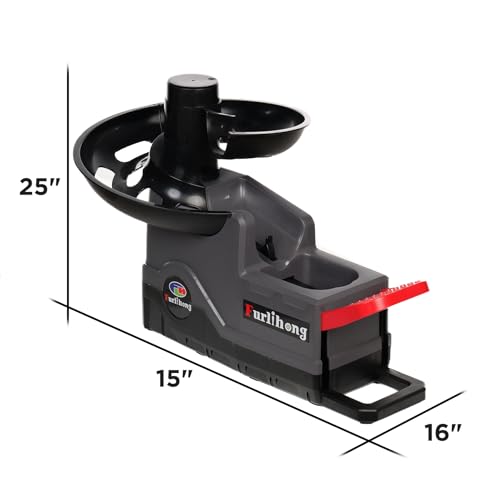 Furlihong 691BH Baseball Softball Toss Machine, Foot-Operated, No Power Needed, 4 Adjustable Gears, Includes 2 Ball Chutes, 1 PU Baseball & 1 PU Softball - Image 2