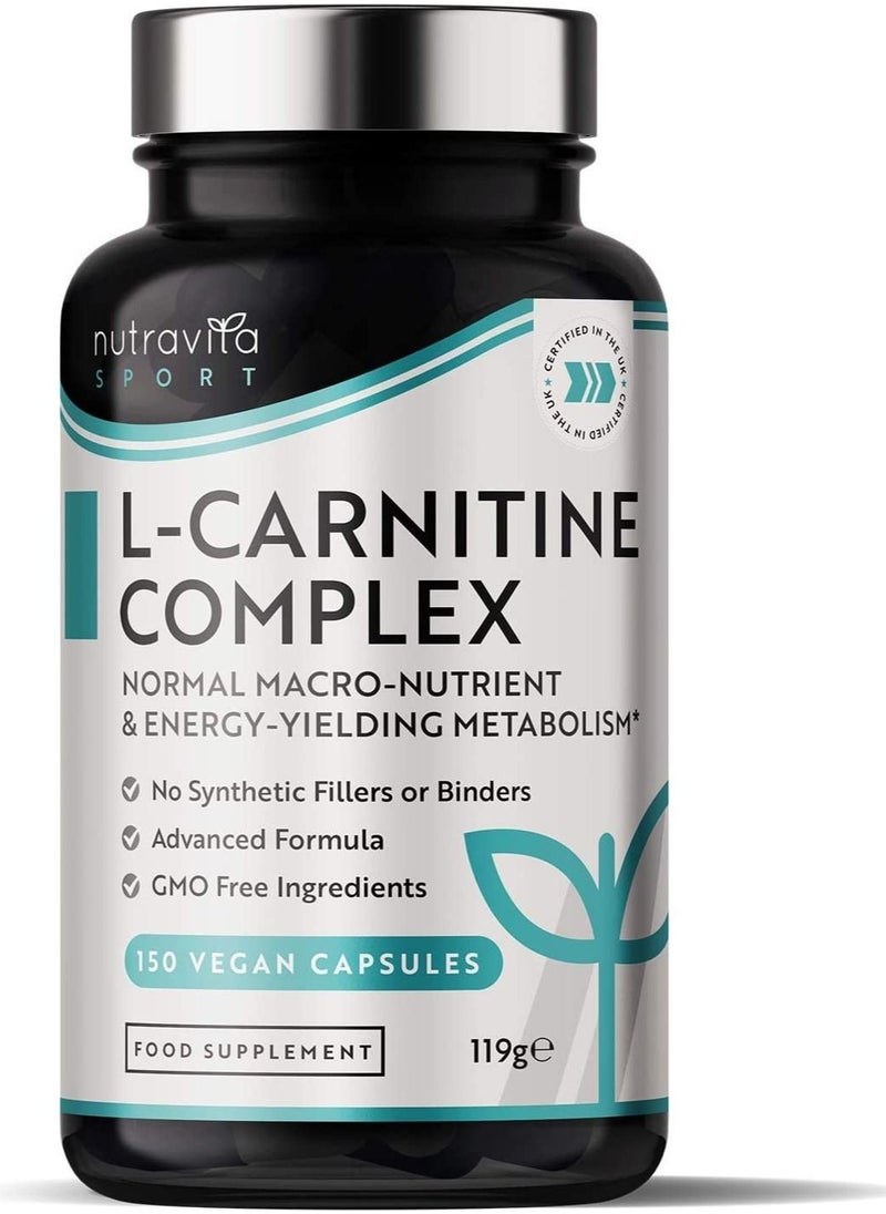 Nutravita - L-Carnitine Complex High Strength with Biotin and Chromium 150 Vegan Capsules - Image 1
