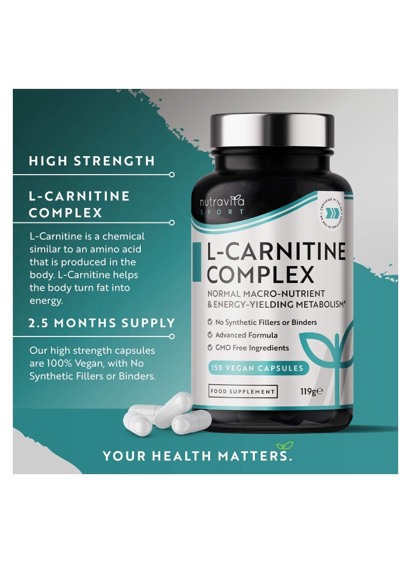 Nutravita - L-Carnitine Complex High Strength with Biotin and Chromium 150 Vegan Capsules - Image 1