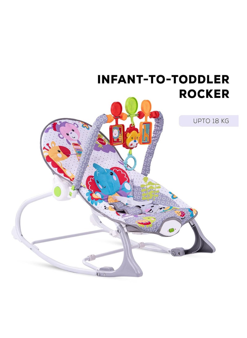 BLOOMING TIME Colorful Baby Rocking Chair with Musical Bliss and Hanging Toys - Image 3