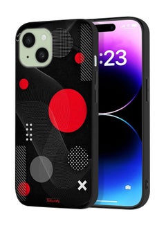 Apple iPhone 15 Protective Case Cover Round And Cross Shape Pattern