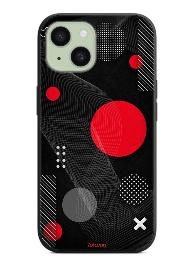 Tolwak - Apple iPhone 15 Protective Case Cover Round And Cross Shape Pattern - Image 1