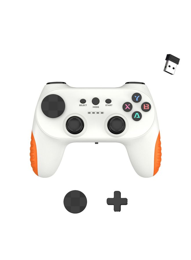2.4G Wireless Gamepad Support Android/p3/pc360 Compatible Black Myth USB Computer Gamepad-Product Color:White + Orange (bare Metal)  - Image 4