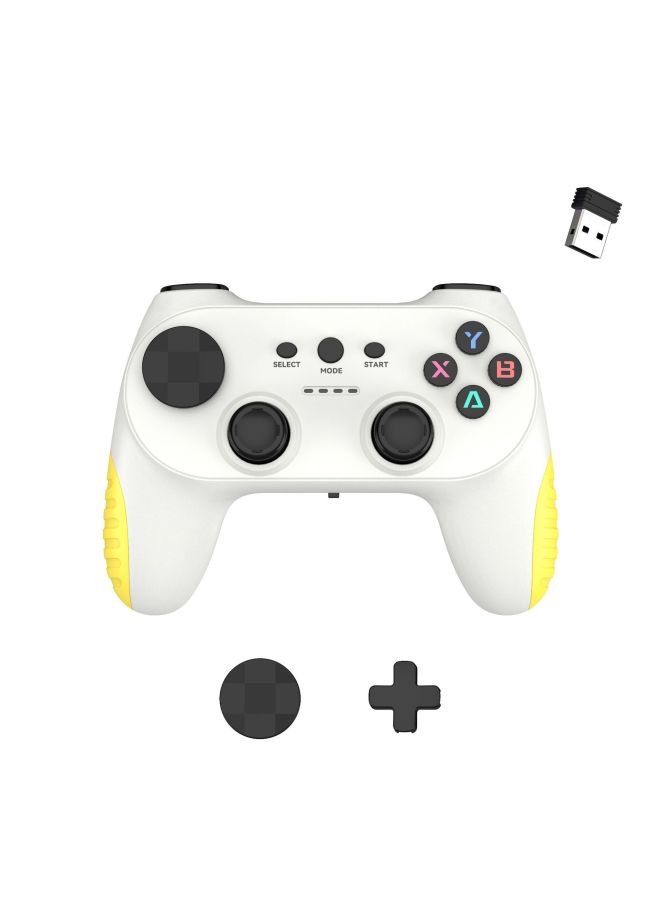 2.4G Wireless Gamepad Support Android/p3/pc360 Compatible Black Myth USB Computer Gamepad-Product Color:White + Orange (bare Metal)  - Image 2