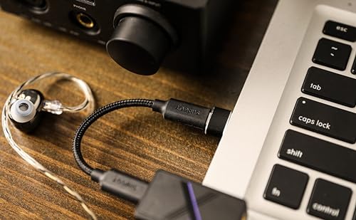 Linsoul SIMGOT DEW4X Portable in-Ear Monitor Amplifier, HiFi Earphone Stereo USB DAC with Dual C43198 DAC Chip, 384 kHz/32 bit, Tiny Audio Amps for PC/Phone - Image 4