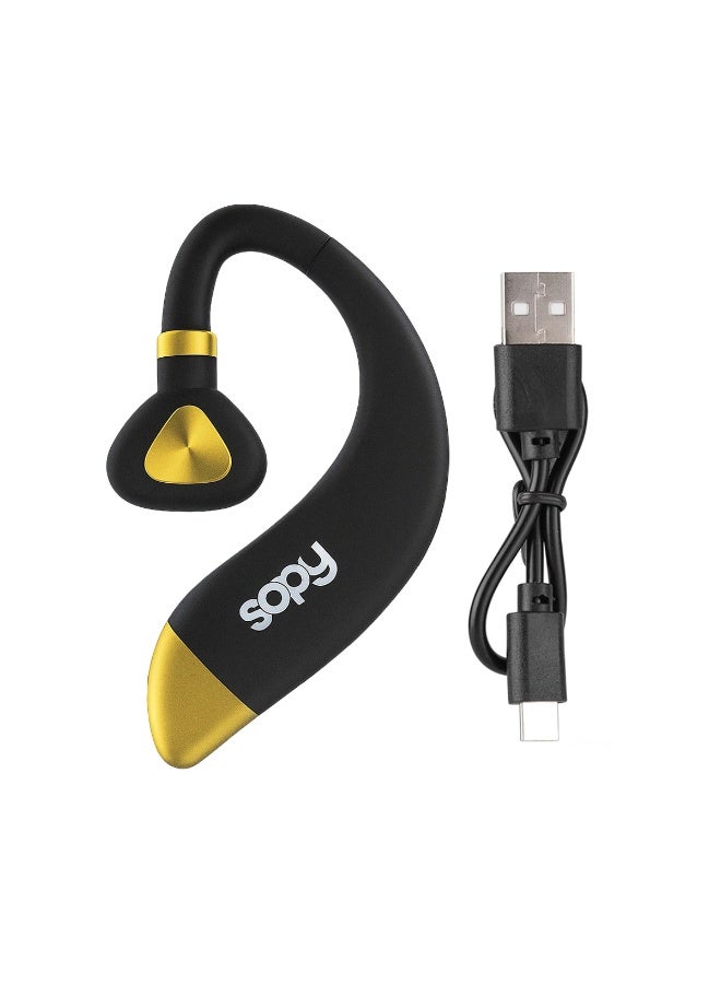 Wireless Bluetooth V5.3 Ear Hook Headset with Mic, Charging Power DC5V 110mAh 180° Rotating Design, Noise Reduction, HD Sound, 10H Music Playtime, 200mAh Battery, Fast Charging, Compatible with Android & iOS Devices SP-303 - Image 1