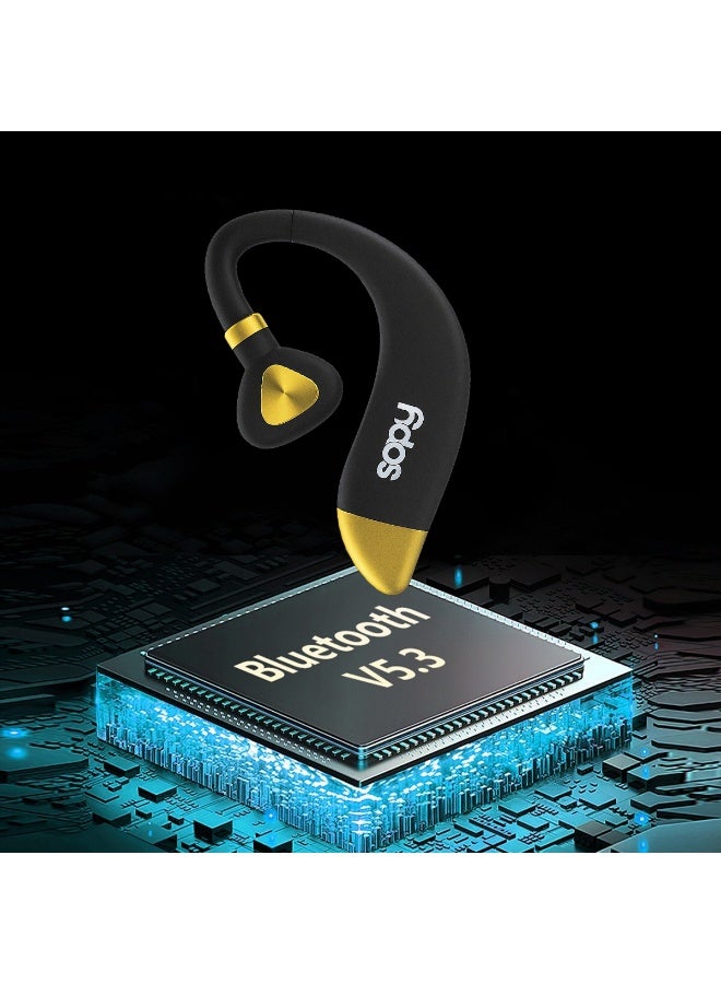 Wireless Bluetooth V5.3 Ear Hook Headset with Mic, Charging Power DC5V 110mAh 180° Rotating Design, Noise Reduction, HD Sound, 10H Music Playtime, 200mAh Battery, Fast Charging, Compatible with Android & iOS Devices SP-303 - Image 2