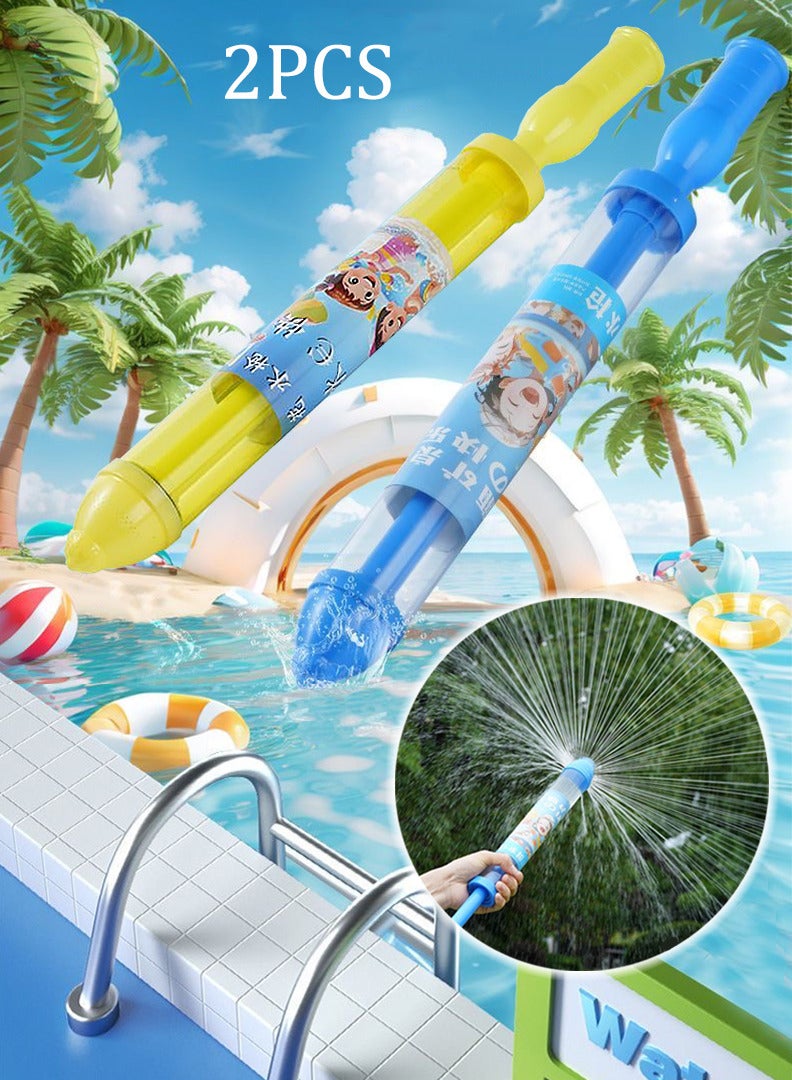 animefindr 2pcs Water Fireworks Toys Firework Water Gun 44cm Toy Splash Spray Squirt Water Toy Gun Outdoor Water Spray Sprinkler Push Water Gun Water Play Sprinkler Outdoor Activities Pool Game - Image 1