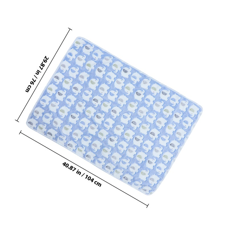 Elephant Pattern Dog Blanket Soft Puppy Blanket Warm Sleeping Pad Small Animal Warm Pad - Image 2