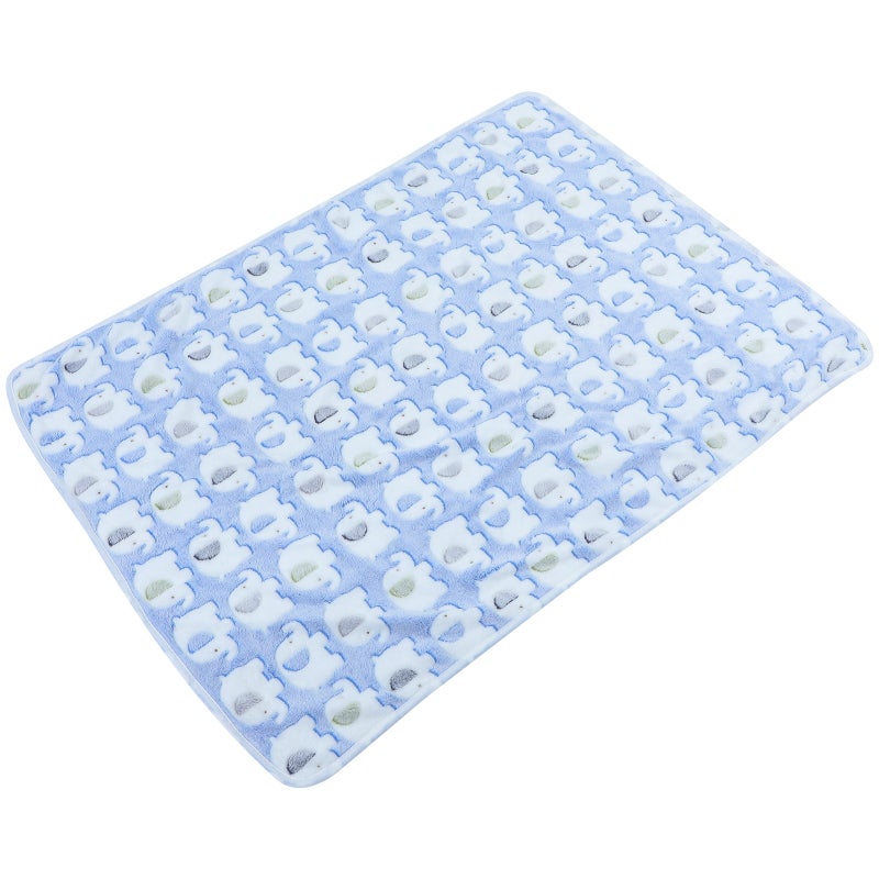 Elephant Pattern Dog Blanket Soft Puppy Blanket Warm Sleeping Pad Small Animal Warm Pad - Image 1