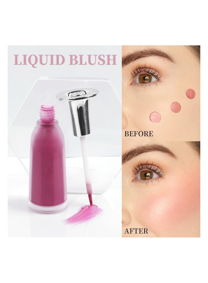 Soft Liquid Blush - Lightweight Velvet Beauty Blush for Cheeks, Long-Lasting & Breathable, Natural Dewy Finish, Moisturizing Glossy Formula, 02 Tender Powder (1 Pack)  - Image 3