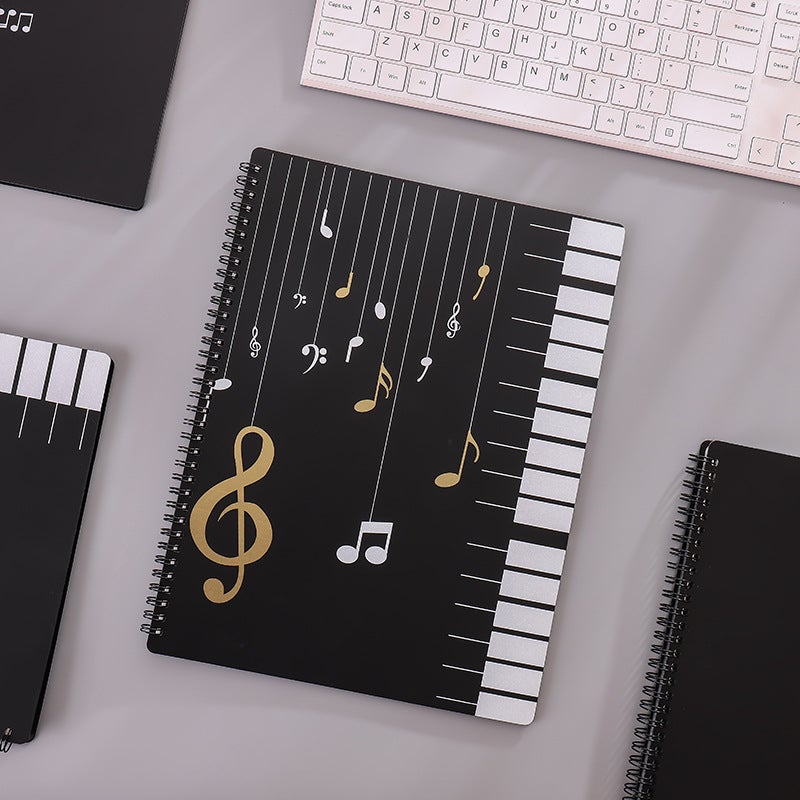 Music Score Folder Pocket Page Piano Score Folder A4 Music Score Folder Large Capacity Music Data Storage Book - Image 3