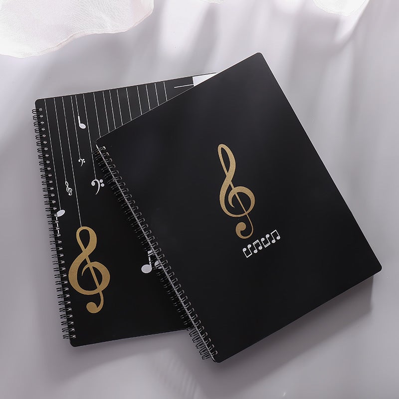 Music Score Folder Pocket Page Piano Score Folder A4 Music Score Folder Large Capacity Music Data Storage Book - Image 2