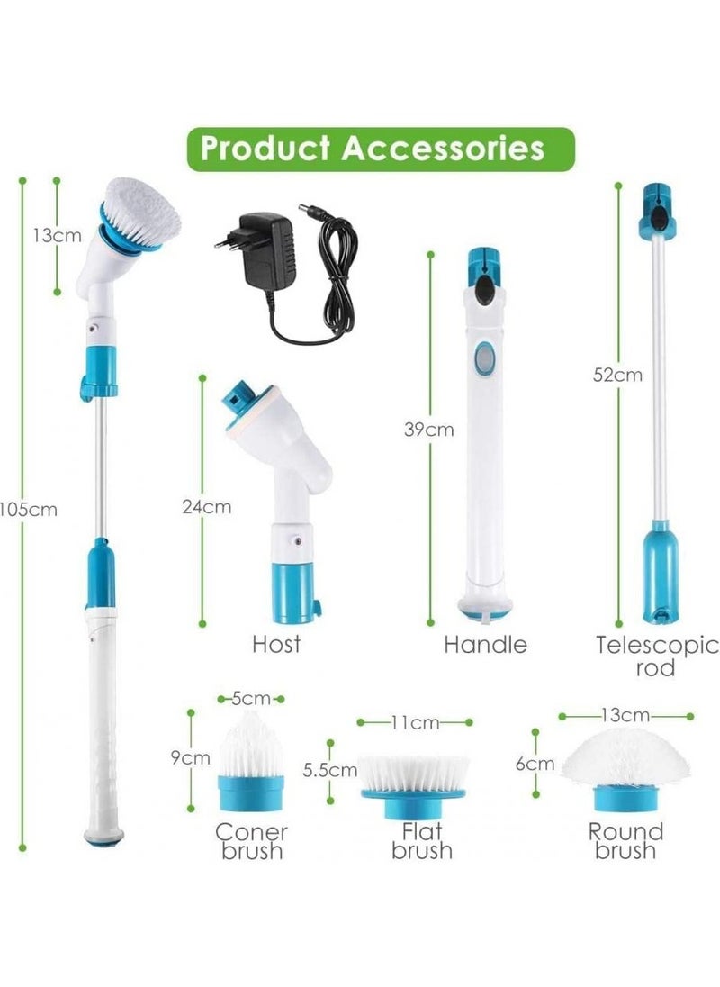 AIWANTO Electric Spin Scrubber Brush for Cleaning Glass Wall Floor Scrubber with Replaceable Brush Wireless Chargeable Bathroom Cleaner Brush Cleaning Brush for Kitchen  - Image 5