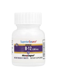 Superior Source Superior Source, Advanced B-12, 2,000 mcg, 60 MicroLingual® Instant Dissolve Tablets  - Image 3
