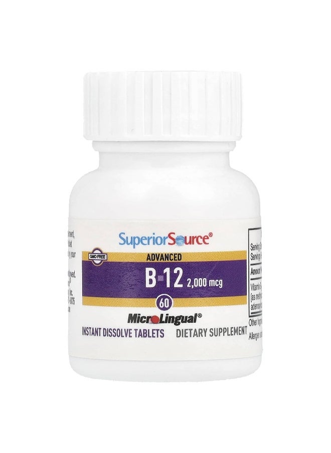 Superior Source Superior Source, Advanced B-12, 2,000 mcg, 60 MicroLingual® Instant Dissolve Tablets  - Image 3
