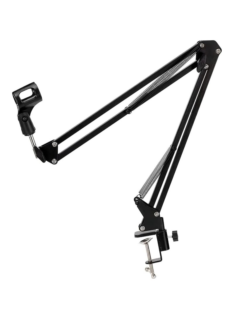 VIUAUAX ذراع ميكروفون، حامل ذراع ميكروفون، حامل ذراع ميكروفون قابل للطي، ذراع ميكروفون قابل للدوران 360 درجة، مناسب لتسجيل بودكاست الألعاب/الاستوديو - Image 1