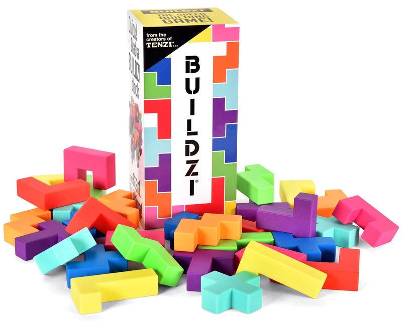 Tenzi BUILDZI by TENZI The Fast Stacking Building Block Game for The Whole Family 2 to 4 Players Ages 6 to 96 Plus Fun Party Games for up to 8 Players - Image 2