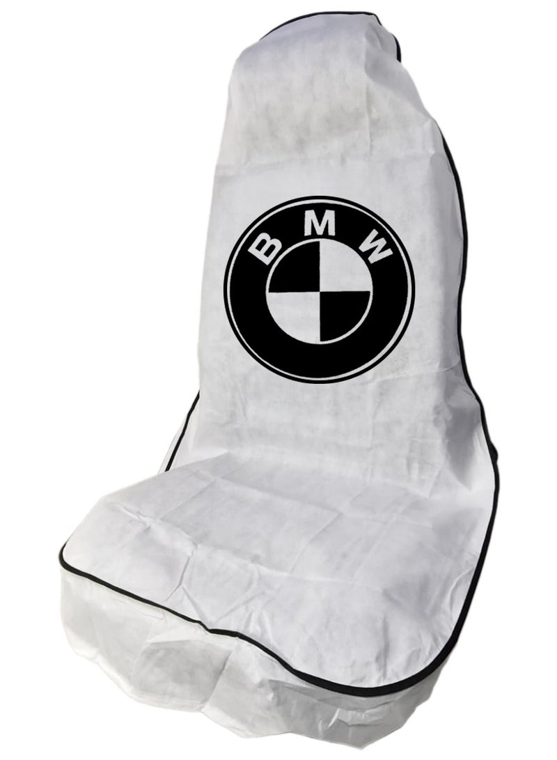 BMW Universal Car Seat Covers – 2PCS, Durable Waterproof Design with BMW Logo, Easy Installation, Ideal for Car Interior Protection. - Image 1