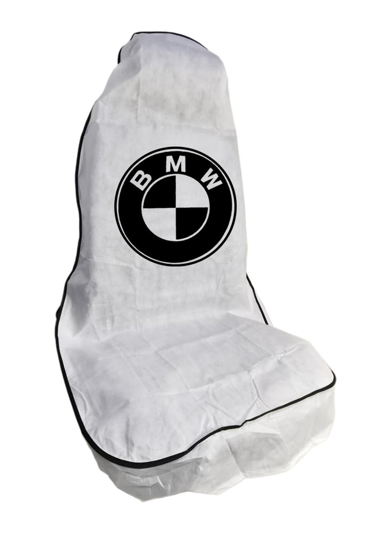 BMW Universal Car Seat Covers – 2PCS, Durable Waterproof Design with BMW Logo, Easy Installation, Ideal for Car Interior Protection. - Image 2