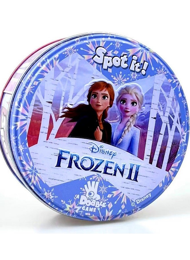 Spot It! Frozen II Card Game, Matching Game, Fun Kids Game for Family Game Night, Travel Game for Kids, Great Gift for Kids, Age 4+, 2 to 5 Players Average Playtime 15 Minutes