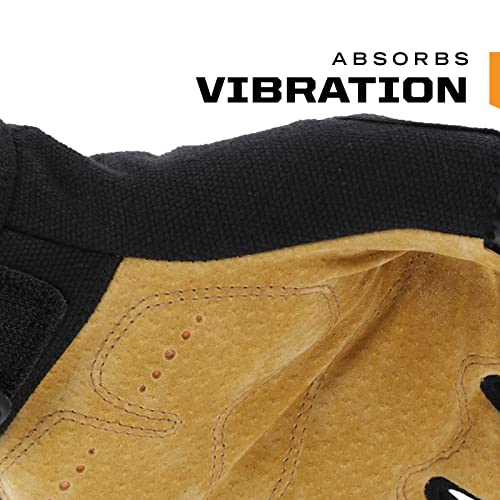 Mechanix Wear M-Pact Leather Framer Gloves - Leather Fingerless Anti-Slip Gloves for Optimal Control - Impact Resistant - Breathable - Machine Washable - Brown/Black - XX-Large - Image 3