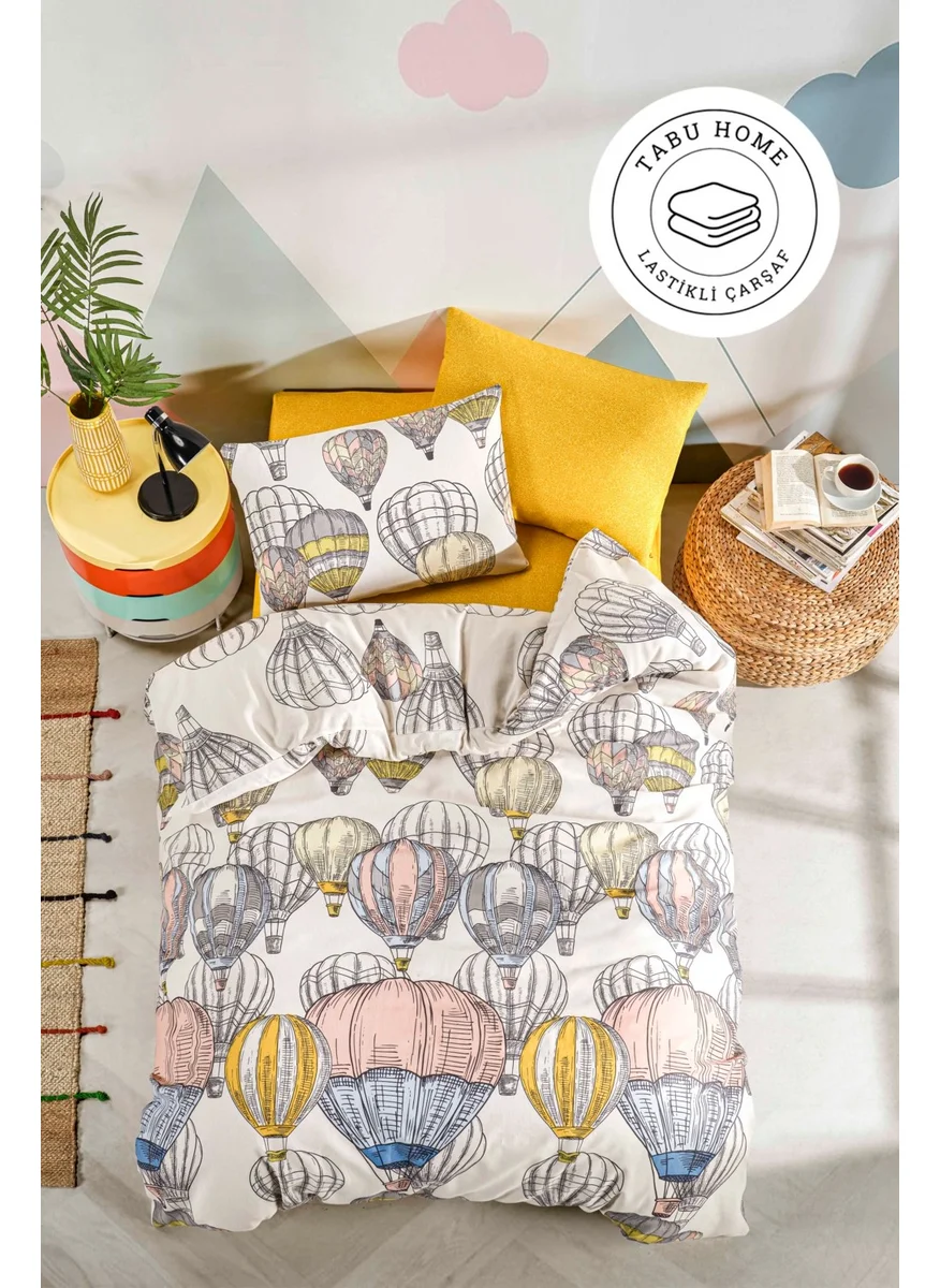 Tabu Home Sheet Elastic Cappadocia Balloon Double Duvet Cover Set