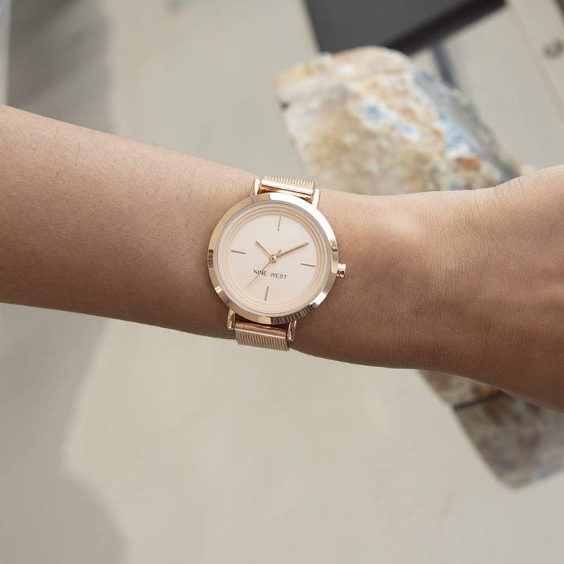 ناين ويست Nine West Women's Mesh Bracelet Watch - Image 2