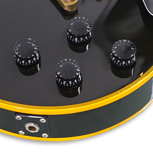 SAPHUE 4PCS Speed Control Knobs for Electric Guitar Guitar Pots Tone Volume Knobs Buttons (Black) - Image 4