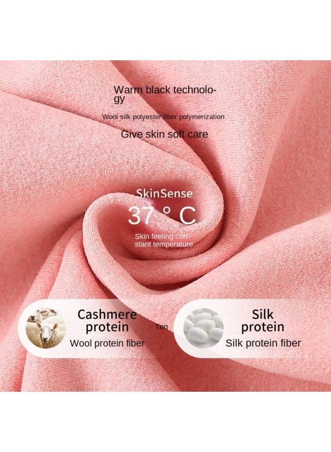 مجموعة ملابس داخلية حرارية من الصوف والحرير للأطفال، ملابس الخريف للصبيان والبنات، بناطيل الخريف، بيجاما ألمانية للرضع بشتاء مخملي مزدوج الوجه - Image 4