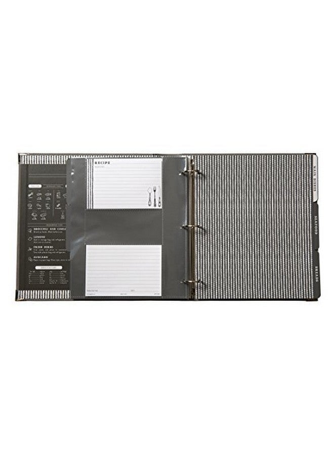 C.R. Gibson C.R. Gibson Gray Leatherette Lined Recipe Notebook, 11'' x 12''  - Image 4