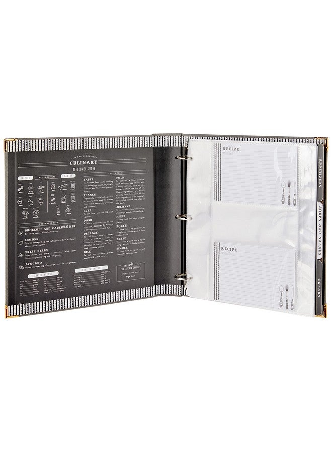 C.R. Gibson C.R. Gibson Gray Leatherette Lined Recipe Notebook, 11'' x 12''  - Image 2