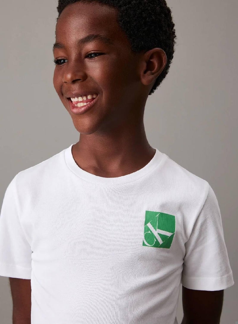 كالفن كلاين جينز تيشرت مزين بشعار كلفن كلاين - Image 3