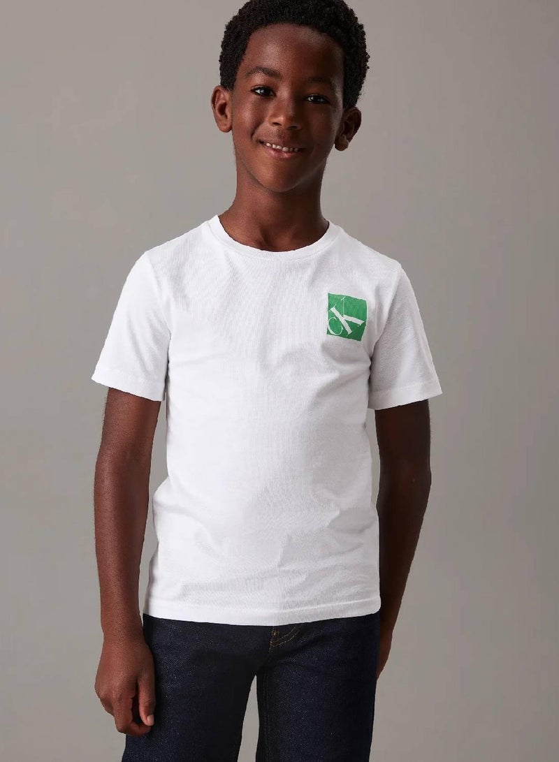 كالفن كلاين جينز تيشرت مزين بشعار كلفن كلاين - Image 1