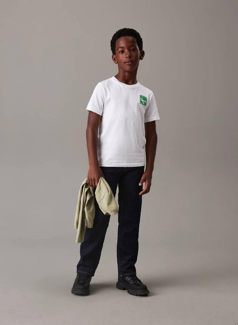 كالفن كلاين جينز تيشرت مزين بشعار كلفن كلاين - Image 4