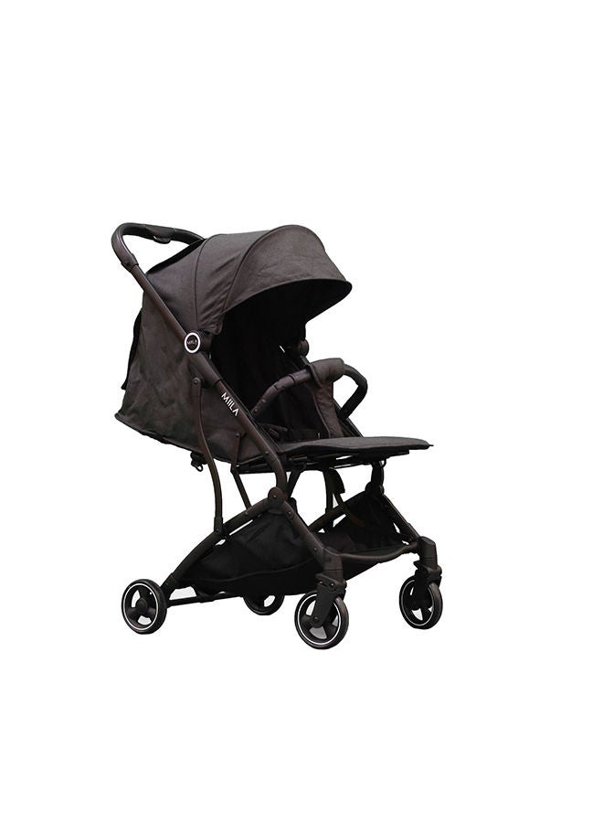 MIILA عربة سفر سوداء خفيفة الوزن من حديثي الولادة حتى 5 سنوات - Image 1