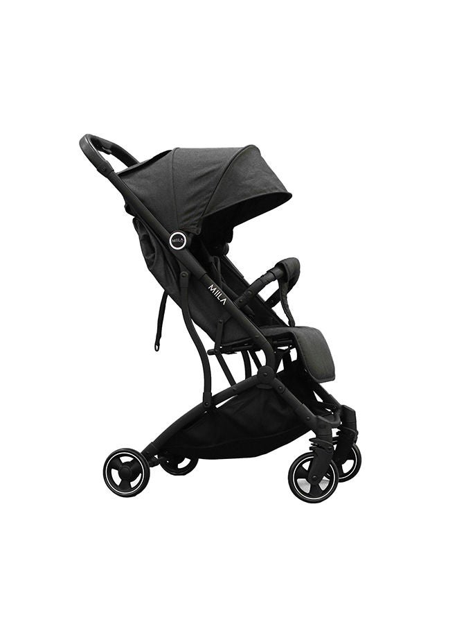 MIILA عربة سفر سوداء خفيفة الوزن من حديثي الولادة حتى 5 سنوات - Image 2